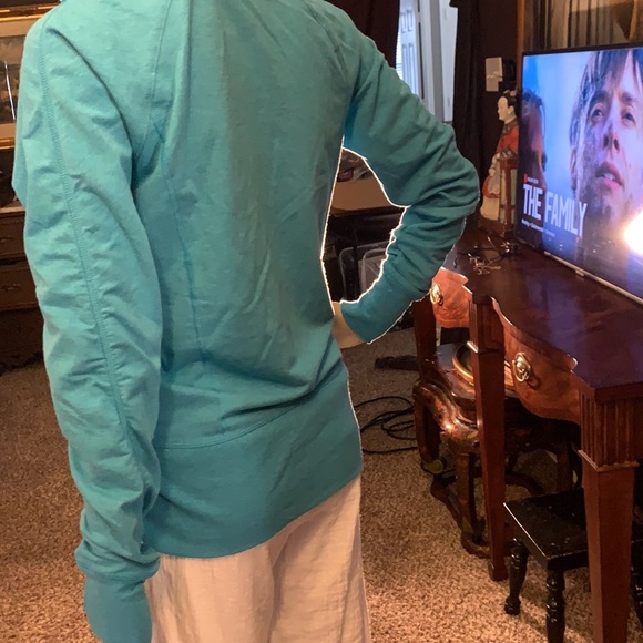 Women's Turquoise CHAMPION HOODIE SMALL - Picture 7 of 12
